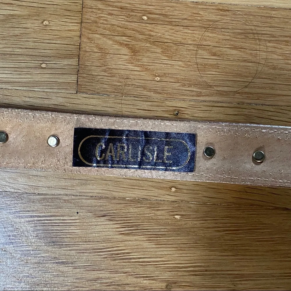 Carlisle Vintage Leather and Gold Belt